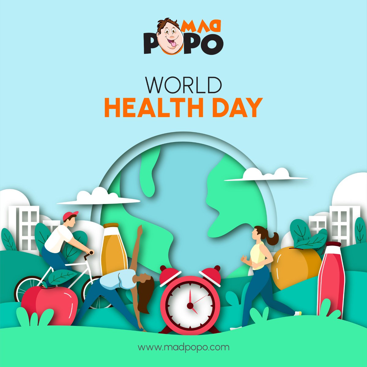 madpopowp's tweet photo. 7th April marks the #diamond Jubilee year celebration of #WHO. MadPopo #wishes everyone a #happyworldhealthday ! #healthylifestyle https://t.co/1MQNxfALAu