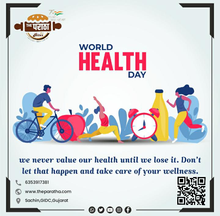 the_paratha's tweet photo. #WorldHealthDay is celebrated to highlight importance of making our health a priority. We will be able to handle other aspects of our life efficiently only when we are healthy.
Eat healthy and stay healthy.
#HealthForAll
#theparatha
#healthylifestyle
#HealthyFood
#turffresh https://t.co/2VSds7Dap8