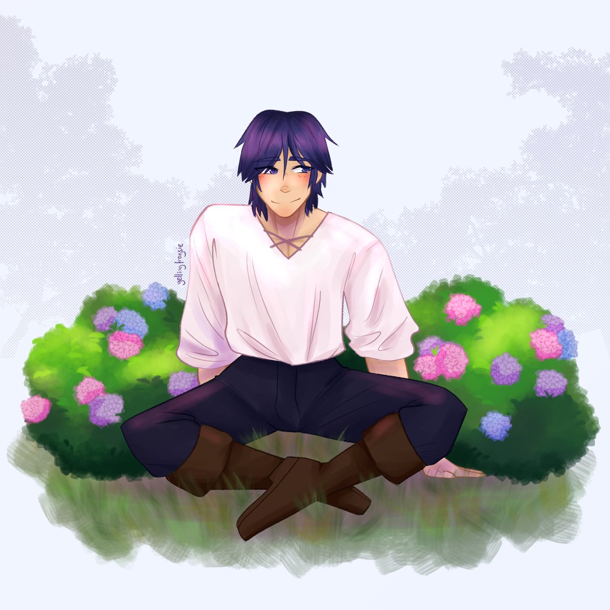 yellingfrogsie's tweet photo. A day of rest πͺ·πΏ
.
Drawing the hydrangeas took so long, but anything for the boys
.
πΈπΏπΈ
#chrobin #ferobin #chrom #fireemblem #FireEmblemAwakening #hydrangea https://t.co/zGDfjd46L1