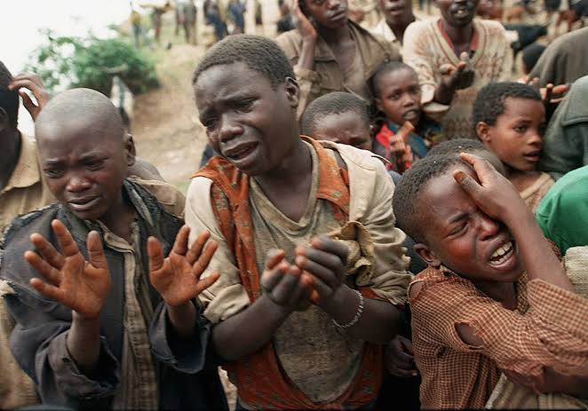 Am_Blujay's tweet photo. Today, marks 29 years since the start of the genocide in Rwanda, a deliberate, intentional, and systematic mass-killing, which targeted the Tutsi population.The genocide lasted 100 days, approximately one million Tutsis, Hutu and Twa- men, women &amp; children were murdered. https://t.co/pKALOd2I4L