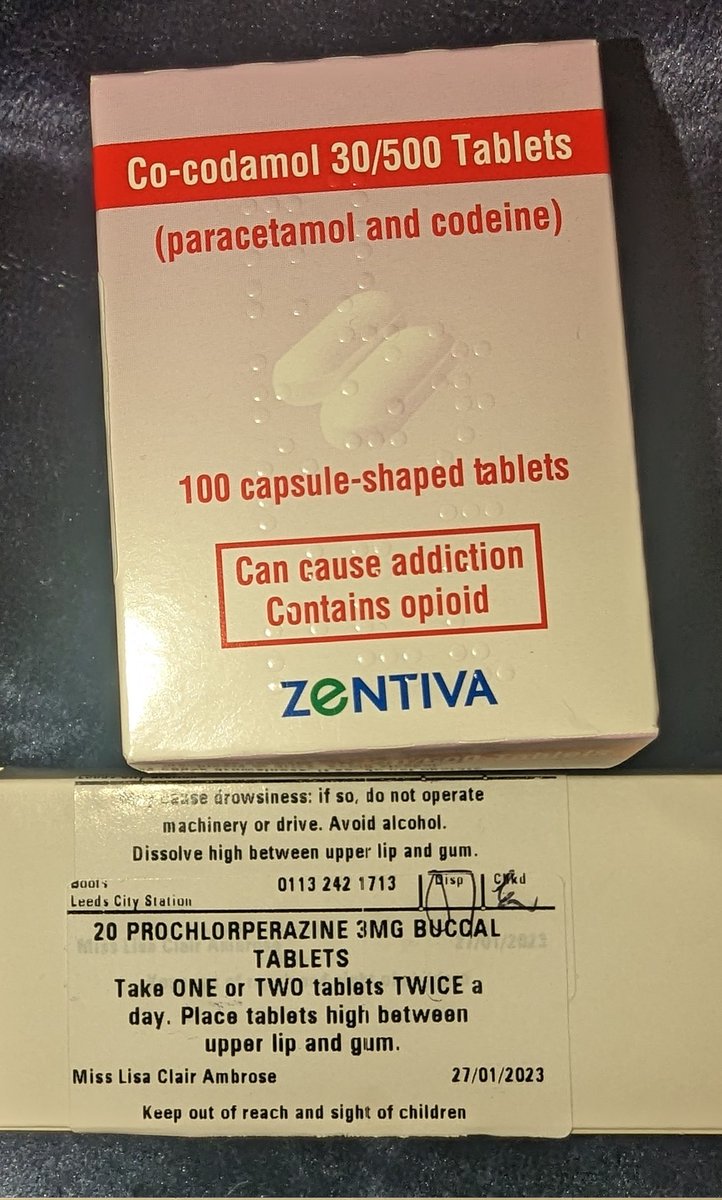Moderngirlsendo's tweet photo. Currently grateful for pain meds and anti sickness meds. Also grateful that I only need my sickness meds a couple of times a month so I still have some left. 

Not so grateful for being woken up at 5am in a fuckton of pain.

How's everyone else's bank holiday going? https://t.co/PmuyKn000Y