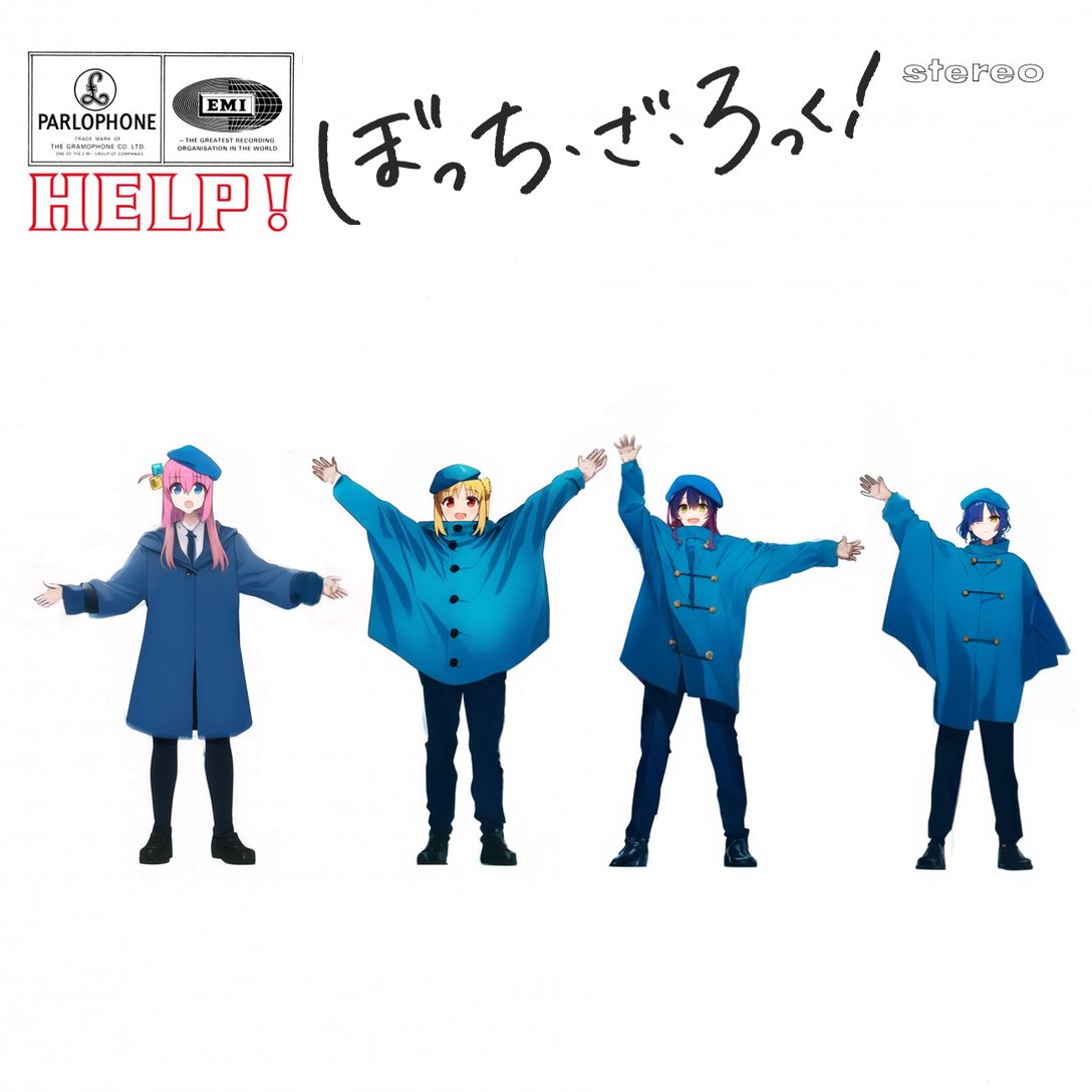 AIbum_Cover's tweet photo. Bocchi x Beatles #BocchiTheRock #beatles #StableDiffusionAI https://t.co/m5dg1tV0Nu
