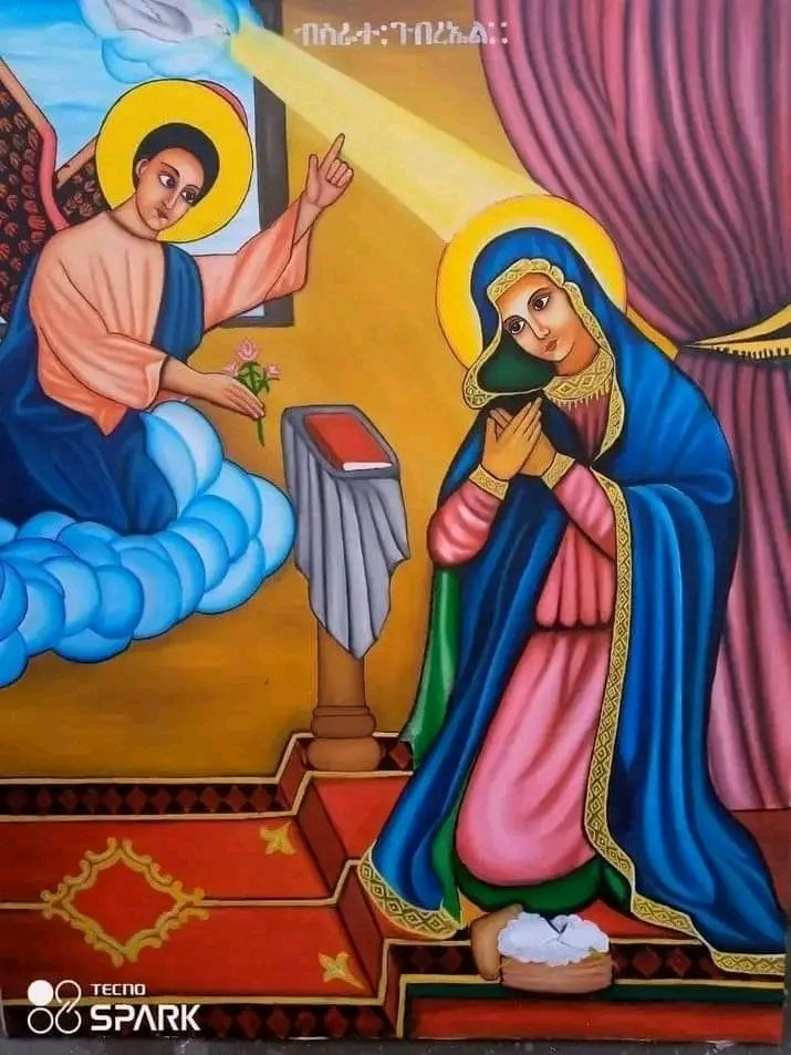 መጋቢት ፳፱ እንኳን አደረሰን🙏
በዚህች ቀን ለእመቤታችን ለቅድስት ድንግል ማርያም የከበረ መልአክ ቅዱስ ገብርኤል #የምስራች የነገረበት ድኃነትን የተመላች ታላቅ በዓል ናት።