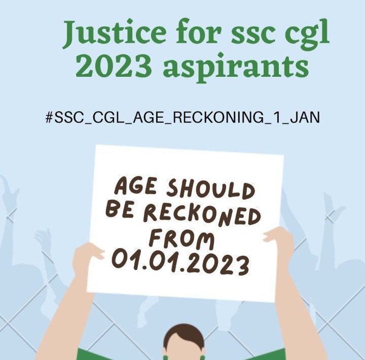 Siddharth01993's tweet photo. Requesting you to kindly change the age reckoning date for SSC CGL 2023 from 1st Aug to 1st Jan 2023 as it was from last few years. #SSC_CGL_AGE_RECKONING_1_JAN @DoPTGoI @PMOIndia 
@DrJitendraSingh @abhinaymaths @GaganPratapMath @RaMoSirOfficial https://t.co/dajgjWZFQ7