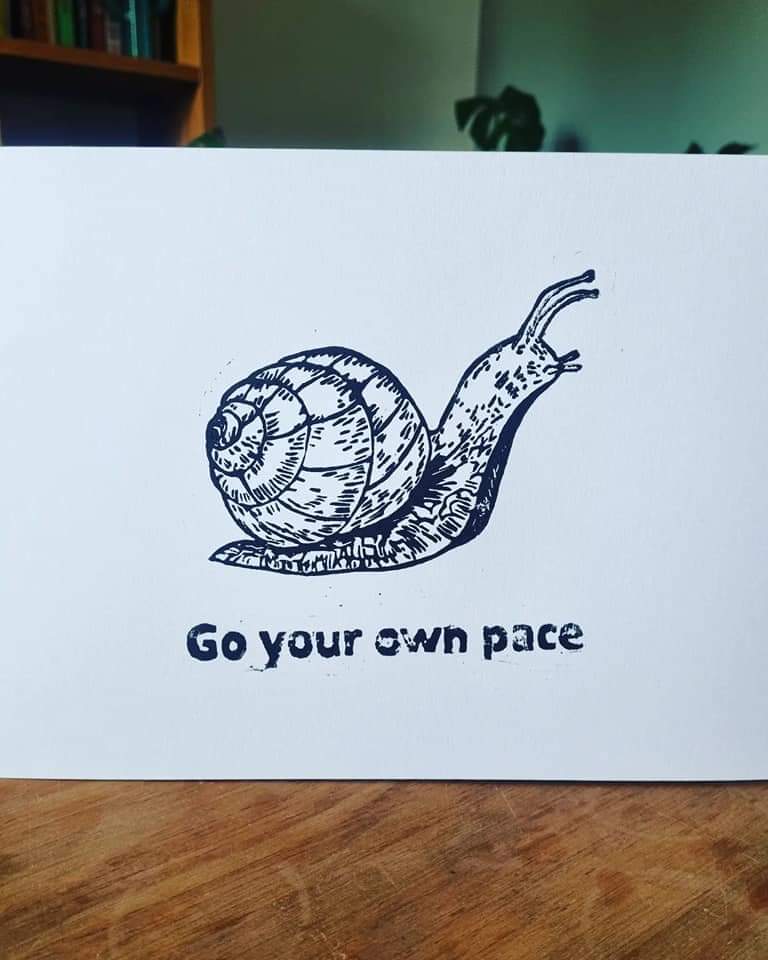emmaperry1989's tweet photo. A reminder for myself and for others who are feeling a little behind or off track! π don't compare your journey to someone else's.
#Snail #goyourownpace #linocut #linoprint https://t.co/rzaIpfI0mG