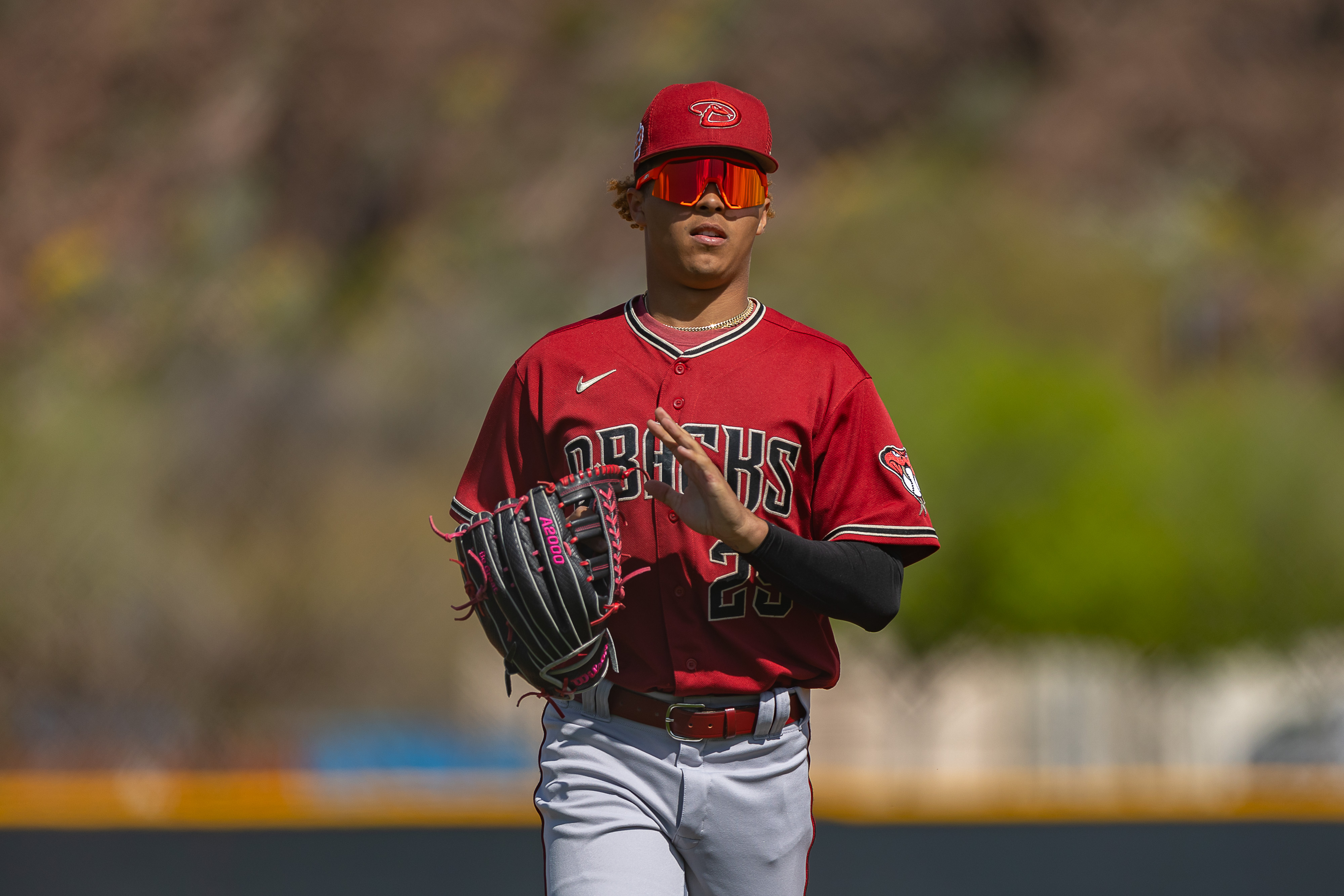 MLB Pipeline on X: The Minor League season is barely underway, but we may  already have the catch of the year. Enter: Druw Jones, the #Dbacks' No. 2  prospect, who made like