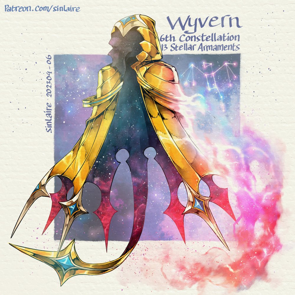MukhlisNur's tweet photo. The 13 Stellar Armaments 
6th Constellation - Wyvern 

A cloak belonged to the 6th Stellar Watcher, who used its elusive ability to rescue survivors of the 2nd Arcane Rewrite.

Hi-res images, stats, and cards available on Patreon #dndart #dnd #dungeonsanddragons #patreoncreator https://t.co/6X5o8EPTKM