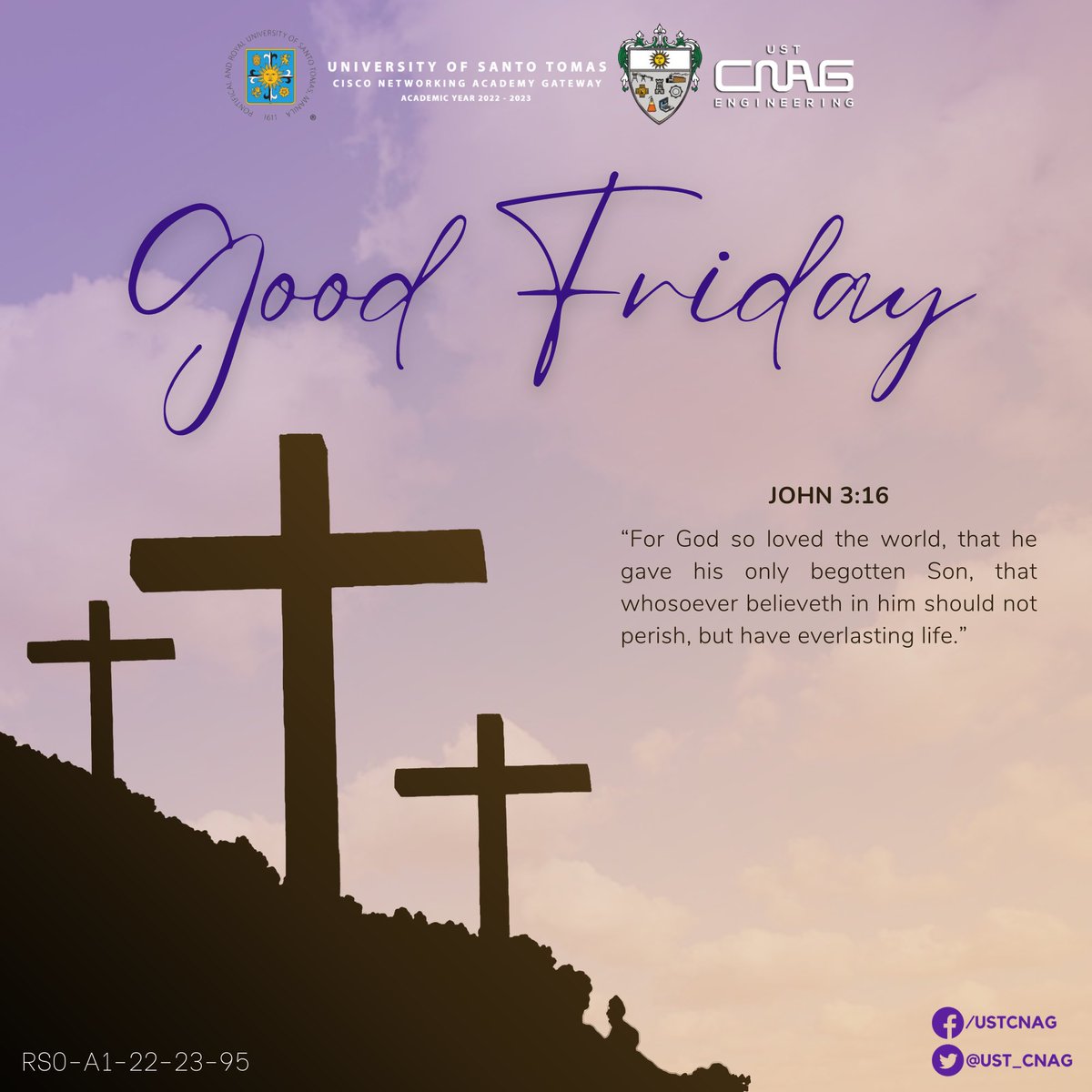 CNAG_UST's tweet photo. "He himself bore our sins in his body on the tree, that we might die to sin and live to righteousness. By his wounds you have been healed." - 1 Peter 2:24 https://t.co/14mRzlrfNJ