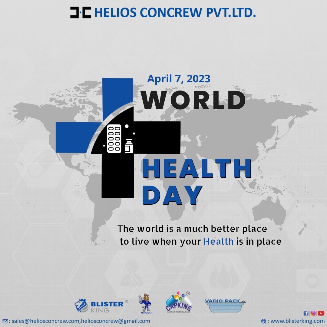 HeliosPvt's tweet photo. The world is a much better place to live when your Health is in place...
#worldhealthday #7april ##heliosconcrew #variopack #blisterking👑 #capking #mrpackman #packagingmachinery #pharmamachinerymanufacturer #foodpackangingmachinary #heliosconcrew https://t.co/RyIJDAEsri