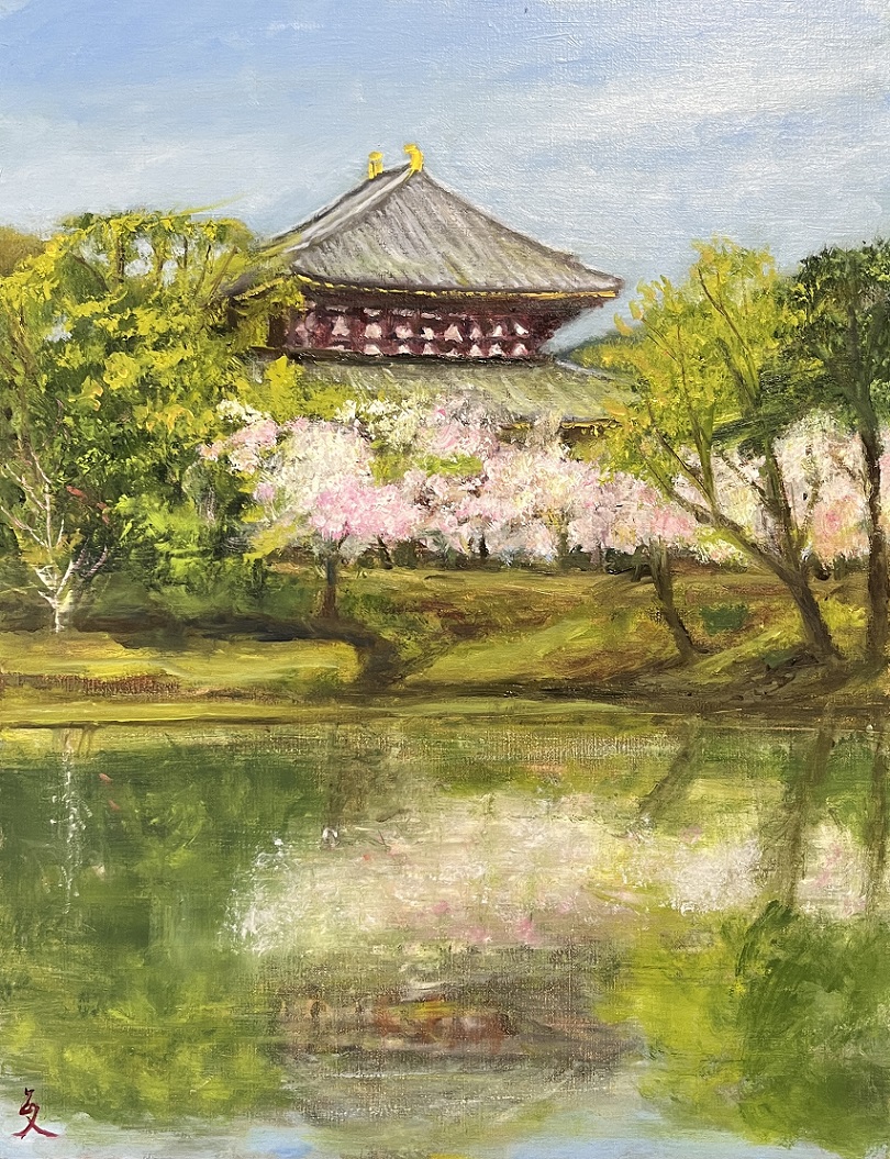 誠実 油絵 東大寺大仏池 mxmf.com.mx