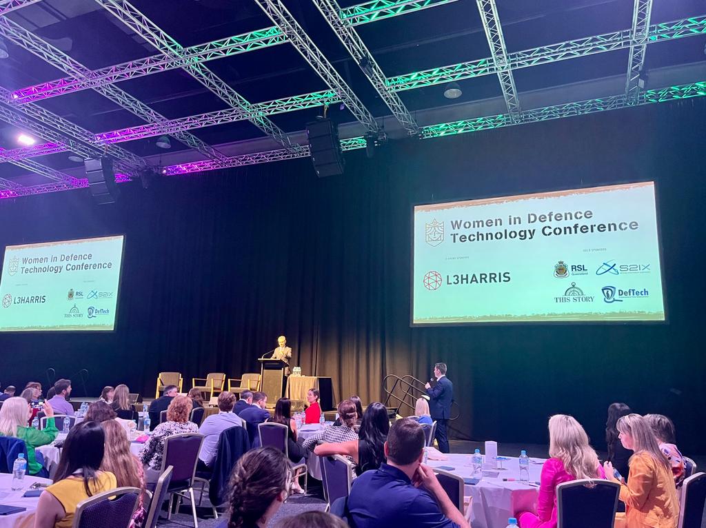 LDO_Australia's tweet photo. Some great and inspiring discussions at the Women in Defence Technology Conference in #Brisbane last week, including a presentation delivered by our BD Manager, Megan O’Neill, on the lessons she learnt during her career in the defence & technology industries #WIDT #WomeninDefence https://t.co/bfJaJuzWMy