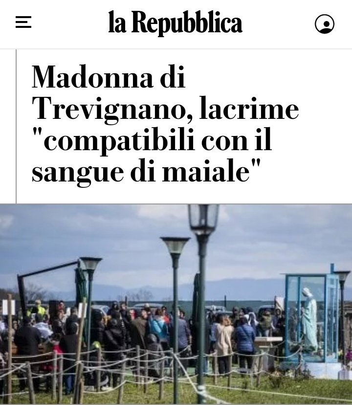 Maiale? Organizzi un santuario con tanto di madonnina piangente e non riesci a procurarti nemmeno un po' di sangue umano, possibilmente femminile?
Questo modo di truffare è poco professionale.