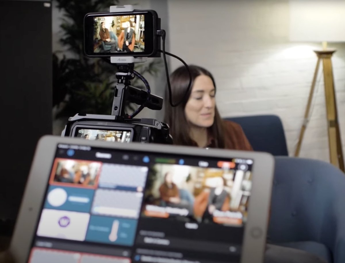 LaurentClause's tweet image. Diffuser les images d'une caméra, un DSLR, une console de jeux dans un live multicam iOS avec @SwitcherStudio, c'est possible dans sa mise-à-jour 9.0 compatible via les adaptateurs HDMI Accsoon SeeMo  bit.ly/40KLGic #MoJo #videomobile