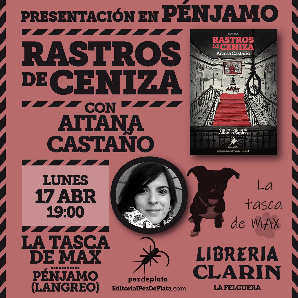 pezdeplata's tweet photo. La Tasca de Max y la Librería Clarín de La Felguera se confabulan el 17 de abril en #Pénjamo. Y @Sairutsa lo consiente. https://t.co/I2xtPslTjz