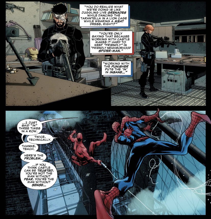 chelsdaniel280's tweet photo. “…If you think Castle can be trusted, you’re not the Man Without Fear, you’re the Man Without Sense…”
(Punisher #10 - Greg Rucka, Mark Waid, Marco Checchetto, Matt Hollingsworth, and Joe Caramagna)
#SpiderMan  #Daredevil #Punisher
#Marvel #MarvelComics #OmegaEffect https://t.co/thnzAF7nui