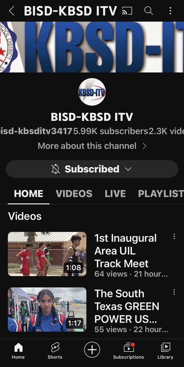 ⚽️ Live Stream of all 5A Region 4 Soccer games can be found on the BISD KBSD YouTube channel. 
The link for the 5A Regional tournament will be streamed by Brownsville ISD KBSD.

youtube.com/@bisd-kbsditv3…