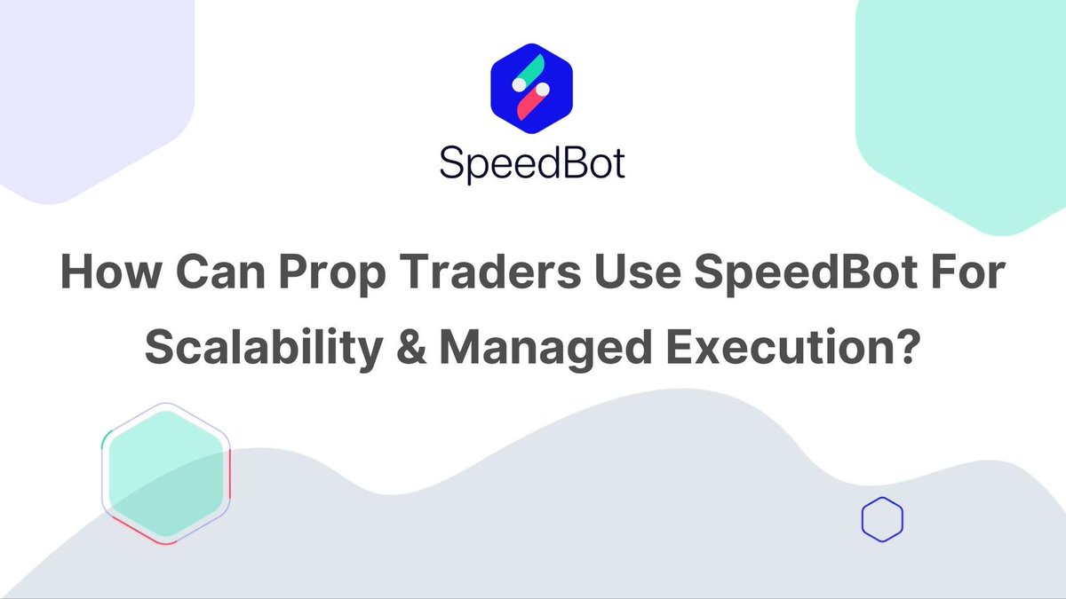 SpeedbotT's tweet photo. Attention #proptraders! Want scalability and hassle-free execution? Say hello to #SpeedBot - the ultimate solution for managing your trades with speed and precision.
https://t.co/nQJxCpLAav
#PropTrading #ManagedExecution #algotrading #stockmarkets https://t.co/Edk2SVCggn