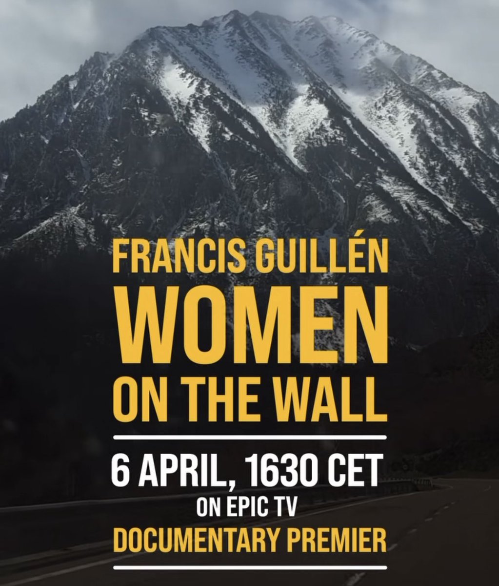 BanffWorldTour's tweet photo. Si no pudiste venir el pasado fin de semana al estreno mundial de WOMEN ON THE WALL con #FrancisGuillén en #Tredos, #ValdAran, ayer @WatchEpicTV puso la película en abierto.
Esperamos que os guste❣️🧗🏻😍
ℹ️ https://t.co/kFYi7JMULc
❣️🏔️🎥
#BanffWorldTour #SomosCine #NomadReels https://t.co/4qyHM1B1Cf