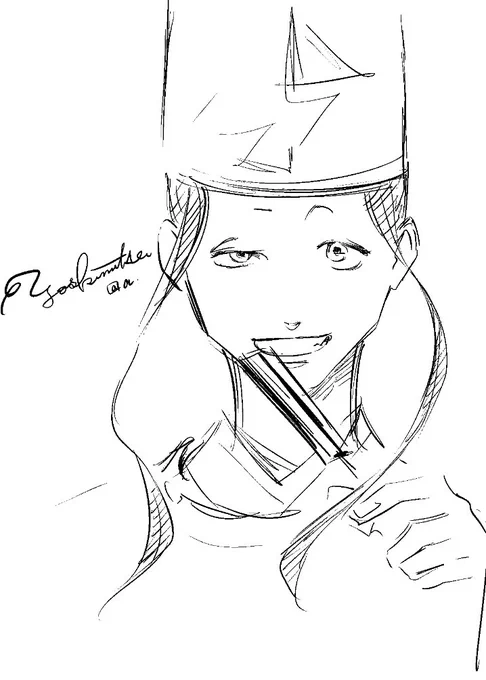 今日は久しぶりの1日休み!今日だけ創作も描く事をお許し願いたい。て事で義満ラクガキ 
