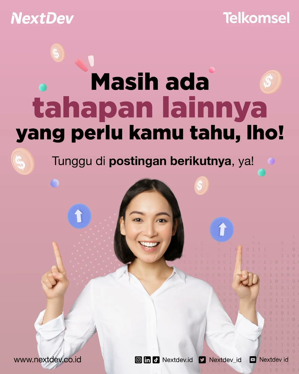 NextDev_id's tweet photo. Geser slide nya buat info lebih lengkap dan komen yok di caption!

#SustainBeyondExpectation #NextDev #NextDevAcademy #sustainablebusines #startupindonesia #Startupbusiness #startuplyfe #Lifeatstartup #Startupinvestor #startupfunding #businessgrowth https://t.co/l34omBInje