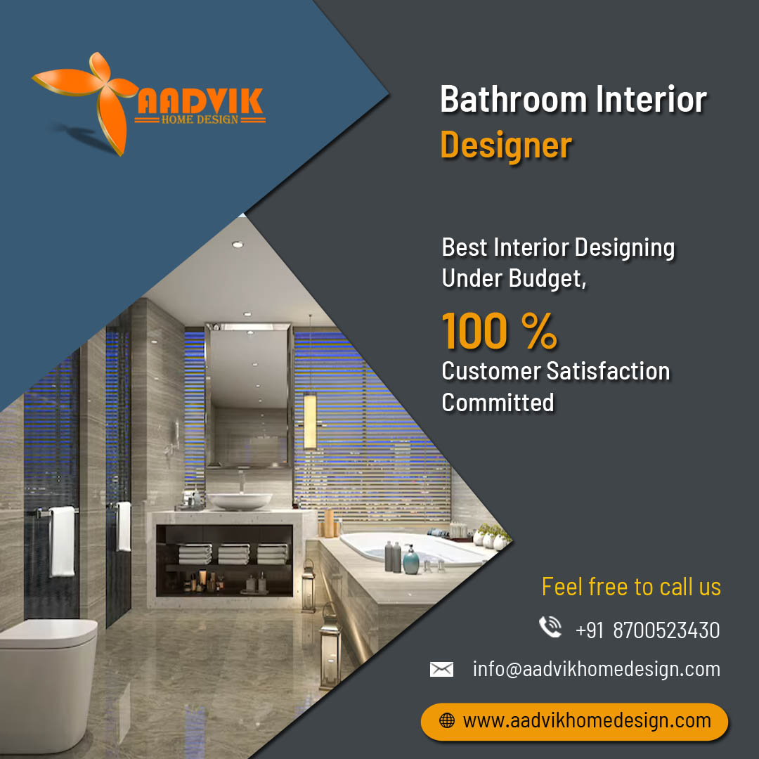 Bathroom interior Designer
For more info call us on: +91 8700523430
Visit us - aadvikhomedesign.com
#Aadvik #homeInteriors #bathroominterior #bathroomdesign  #bathroominteriordesign #bathroomdesigner #luxurybathroom #luxuryinterior #rajnagarextension #Ghaziabad