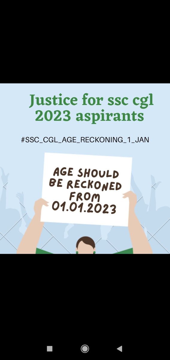 YJangi's tweet photo. #SSC_CGL_AGE_RECKONING_1_JAN
CGL AGE SHOULD BE CONSIDERED AS 01.01.2023
@DoPTGoI @DrJitendraSingh @PMOIndia @GaganPratapMath @RaMoSirOfficial @abhinaymaths https://t.co/MikyiaPm4G