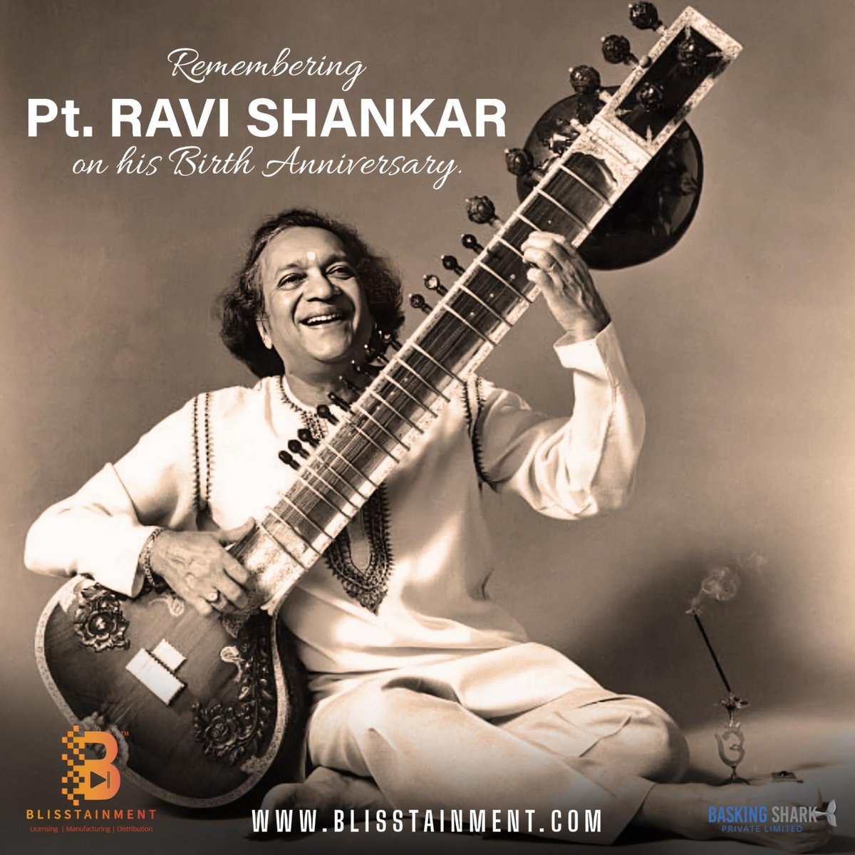 Today we pay tribute to the legendary Ravi Shankar on his birth anniversary. We are forever grateful for his contribution to Indian classical music. 
. 
. 
. 
#blisstainment #RaviShankar #IndianClassicalMusic #MusicLegend #BirthAnniversary #SitarMaestro #WorldMusic #SitarPlayer