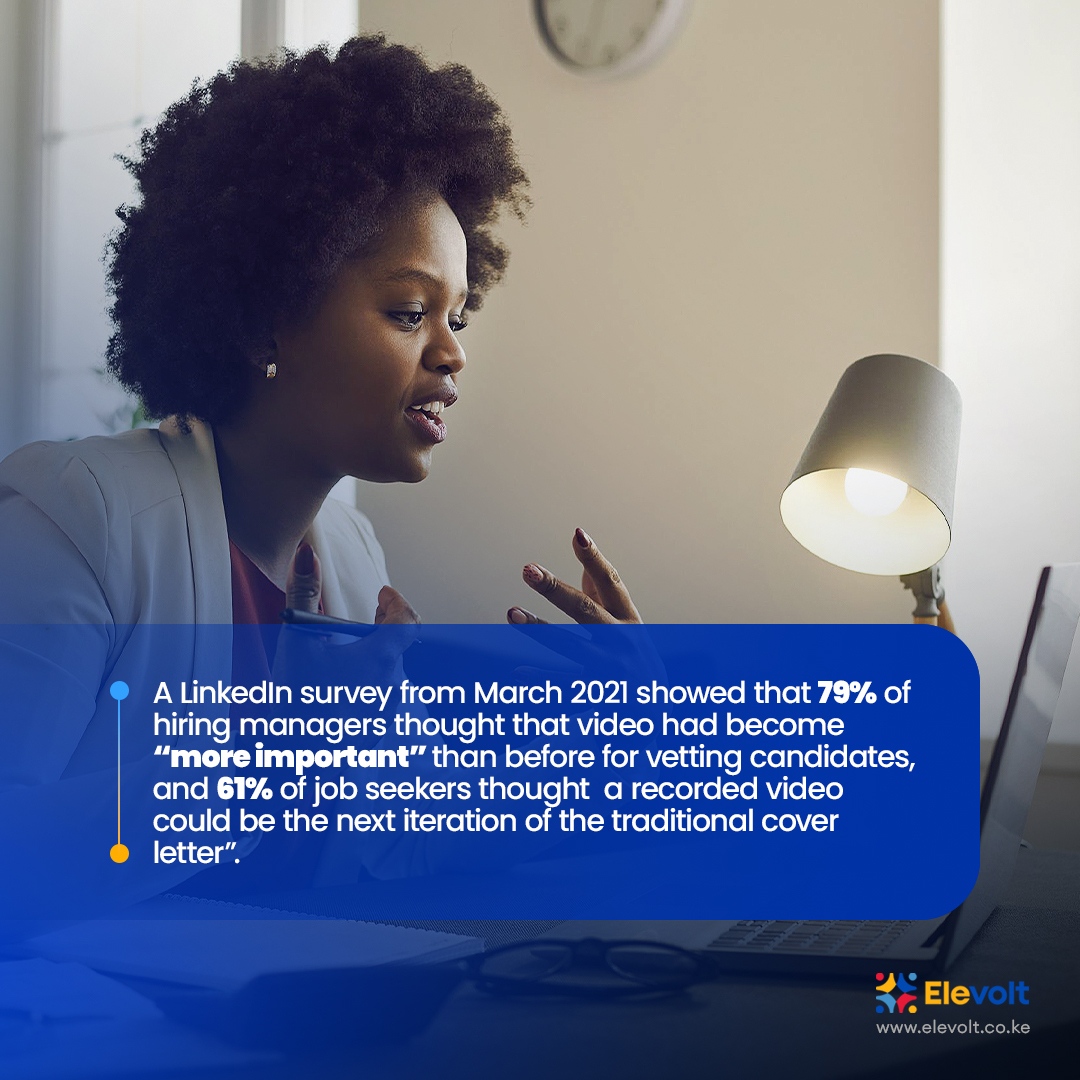 ElevoltKe's tweet image. Video applications are becoming increasingly common because they showcase candidates' presentation skills, intelligence, personality and creativity. 
#funfactfriday #videoapplication #career #jobsearch #jobhunting #jobsinkenya #ikokazike