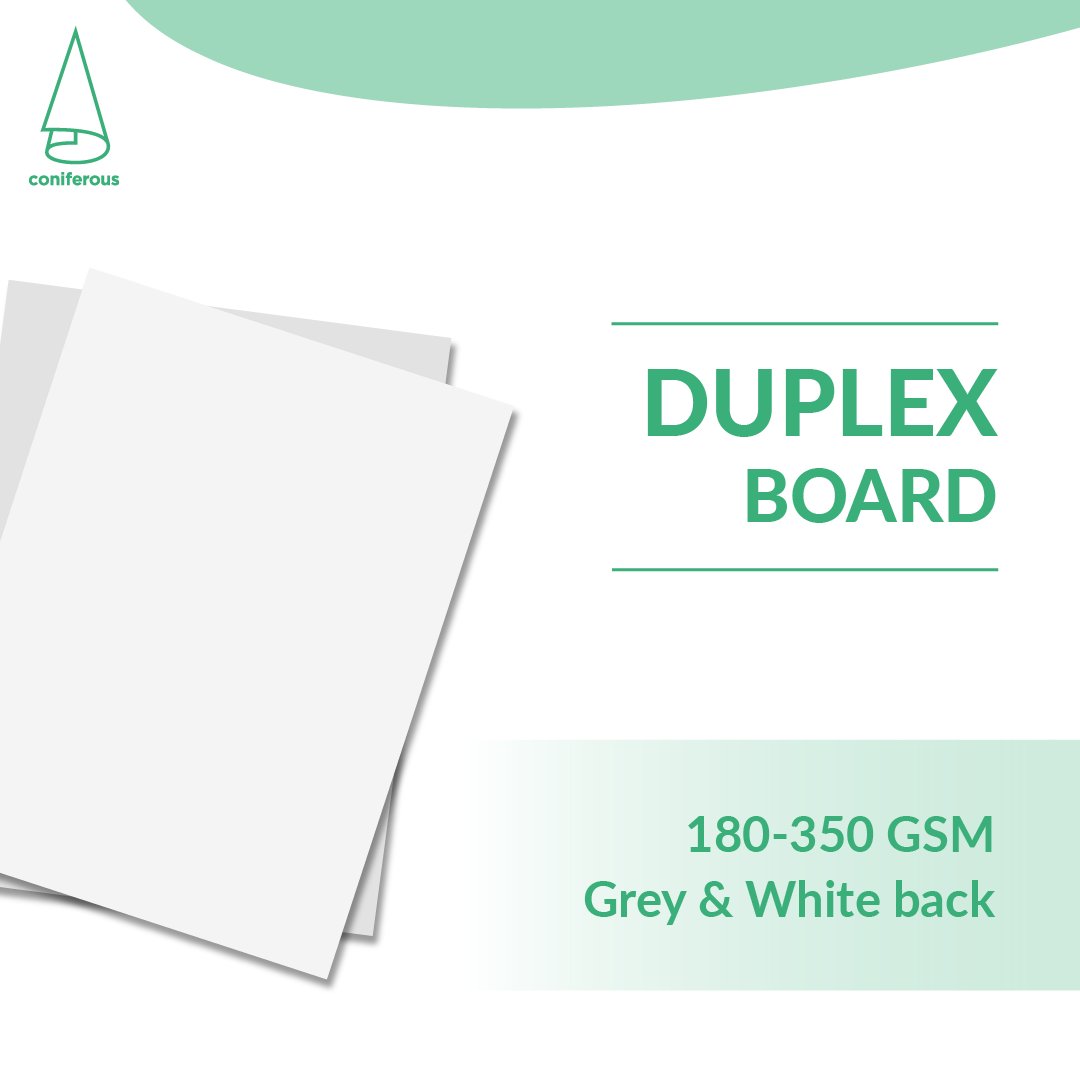 Our Duplex board is available in a range of weights and sizes, so you can find the perfect fit for your packaging needs.

#theconiferos #duplexboard #packagingmaterials