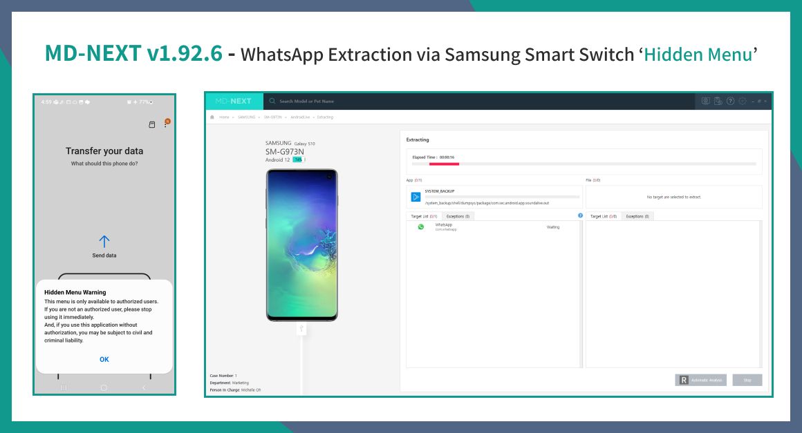 MD-NEXT ile artık Samsung Android 9 ve üzeri sürümü bulunan telefonlardan WhatsApp başta olmak üzere diğer anlık mesajlaşma uygulamalarına ait içerikleri cep telefonu içerisinde yer alan Smart Switch uygulamasını kullanarak almak ve kopyalamak mümkün oldu.
linkedin.com/feed/update/ur…