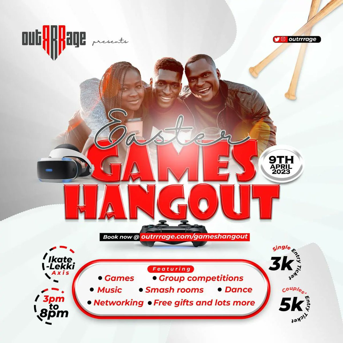 outRRRage's tweet photo. Just enjoying those buying 5, 10 tickets!! Thanks for your great patronage.
Get yours now (3k for one, 5k for 2, 25k for 10). If you paid by direct transfer, please send a DM urgently or book via https://t.co/eryFoX1oeD
#games #thrills #funandmore #EasterSunday #smashingFun https://t.co/RyJqt037L9