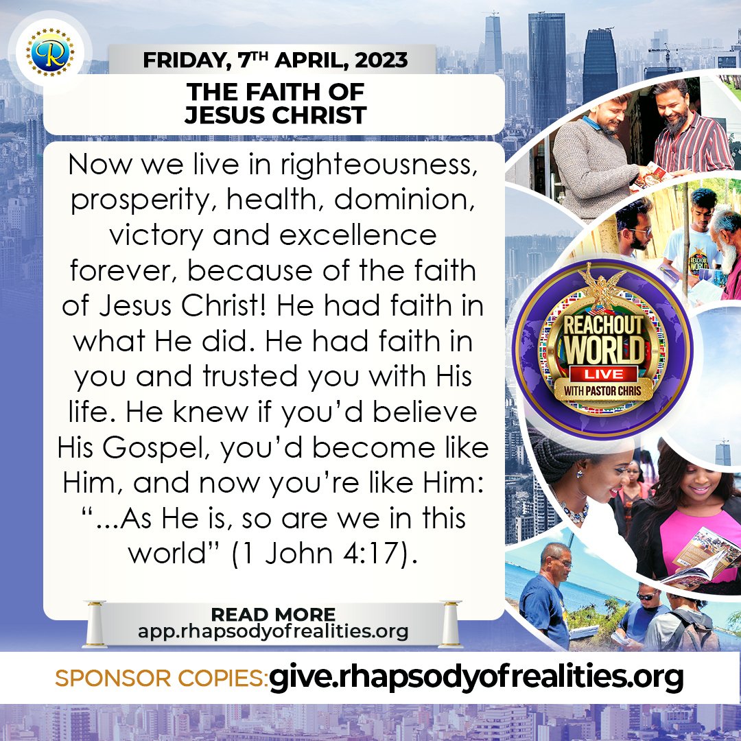 Rhapsody of Realities Daily Devotional on Twitter "ROR 𝐓𝐨𝐝𝐚𝐲! 🤗 http