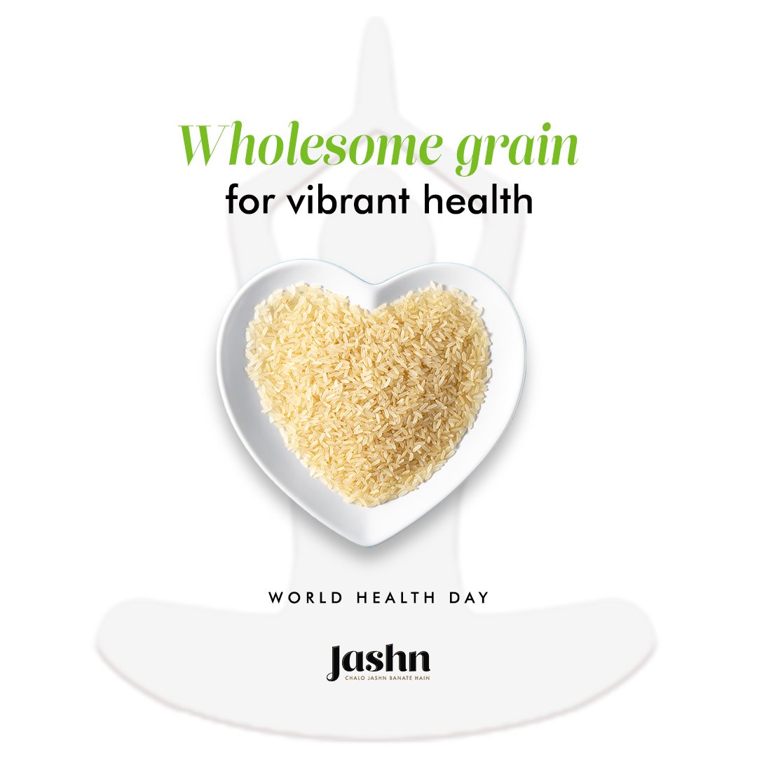 Healthy Choices, Taste Good! This World Health Day, add wholesome grains of Jashn Rice to your diet for a healthy life.
_
_
#ChaloJashnBanateHai #worldhealthday #healthylife #healthylifestyles #healthyfood #healthy #healthyeating #healthychoices #ricegrains