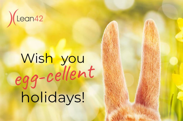 The Lean42 team wishes you a beautiful spring and relaxing holidays! ☀️🐰

#Lean42 #CIOAdvisory #CIO #EAM #EntArch #Spring #Holidays #Easter