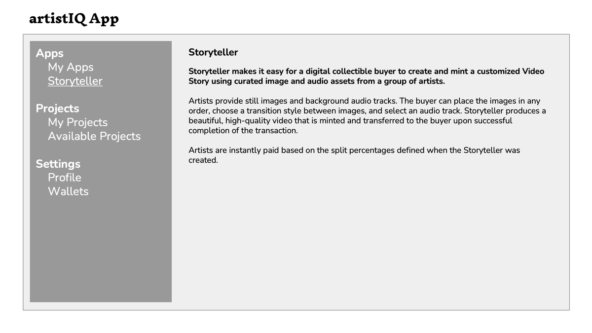 techbubble's tweet photo. 3/ The Dynamic Mint Apps will appear in the #artistIQ sidebar along with other apps and features (such a Portfolio + Profile page builder) https://t.co/woLJuqSghn