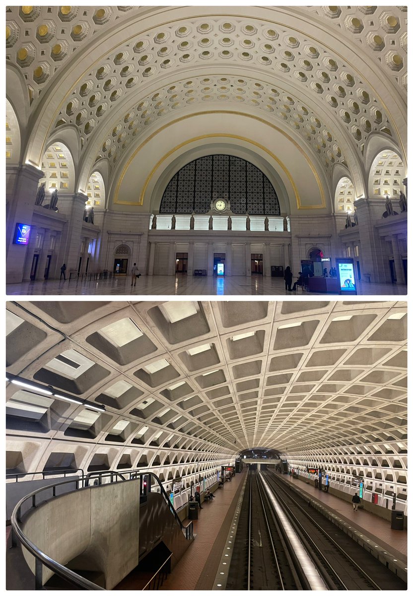 moore_dorian's tweet photo. Images of DC.
Iconic designs.
DC Union Station, 1907, Daniel Burnham, architect
DC Subway Stations, 1976, Harry Weese, architect
Inspiration.
#washingtondc #trainstations #subwaystations #architecture https://t.co/hHi4rD1tf2