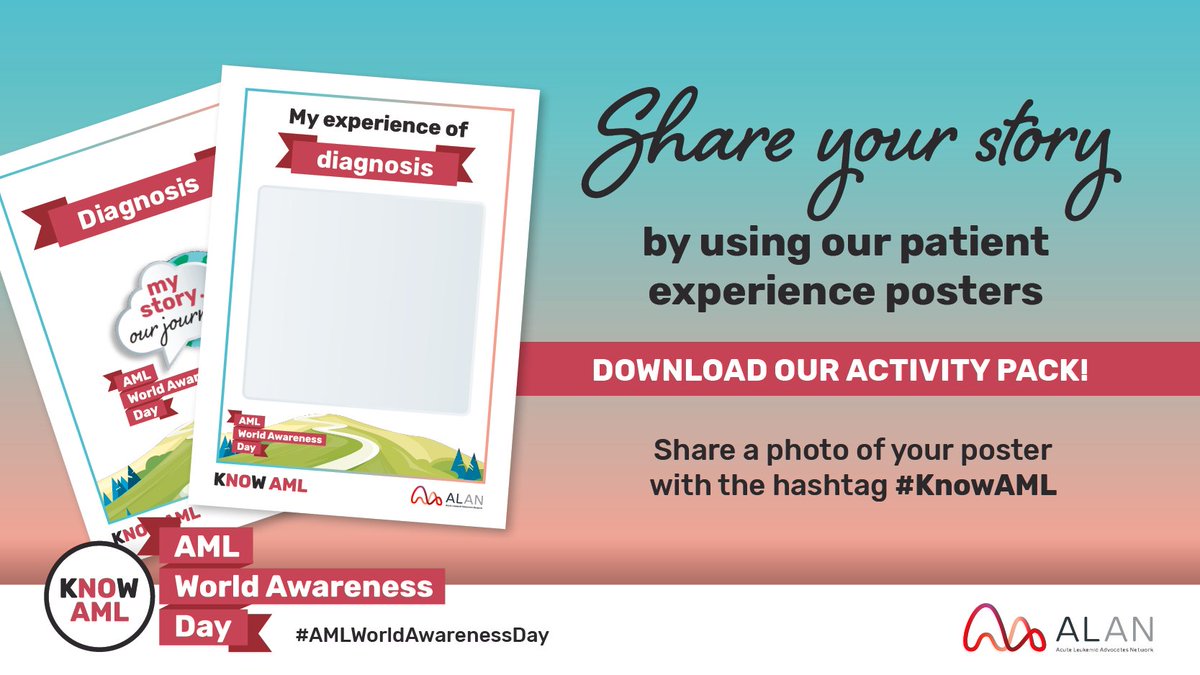 🗣️ #MyStoryOurJourney 

Visit loom.ly/jV1FzH4 and download the patient journey poster. Write your experience, take and share a photo on your socials or send it to ses_knowaml@scientificeducationsupport.com