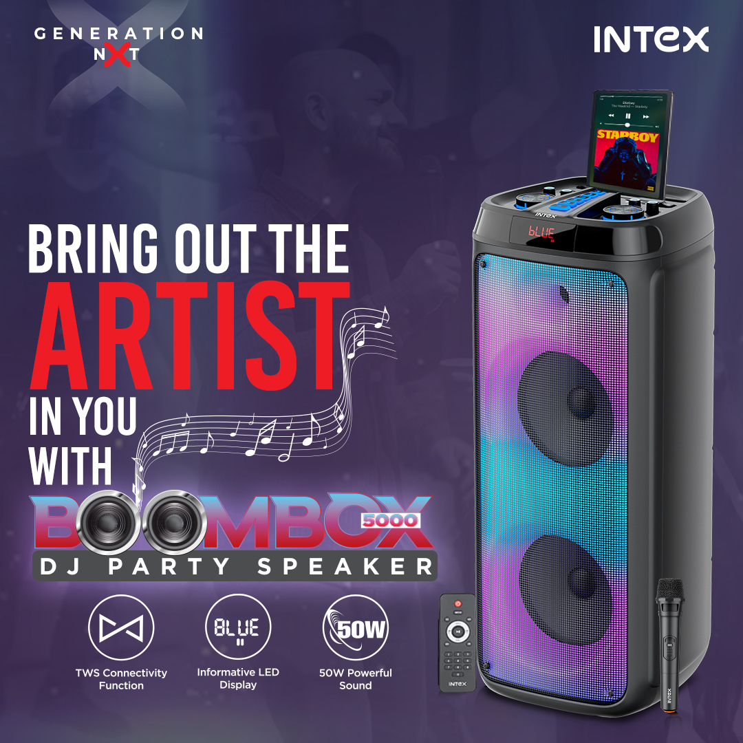 IntexBrand's tweet image. Get the party started with the Intex BoomBox speaker - setting the mood with 8 modes of RGB LEDs and a fully functional remote control. 
.
.
.
.
#IntexBoomBox #PartySpeaker #MoodSetter #RGBLEDs #RemoteControl #Connectivity #WiredMic #WirelessMic #Music #IntexGenNxt
