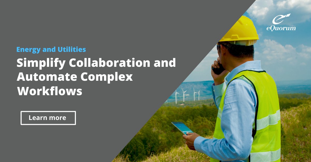 eQuorumCorp's tweet photo. Utilities &amp; Energy companies can leverage a #documentcontrol system to improve productivity when managing critical #engineering documents and #workflows. It provides the functionality needed for new project development, &amp; controlling #engineeringworkflows 
https://t.co/RzezG5G3JL https://t.co/I6QnwAxWCK