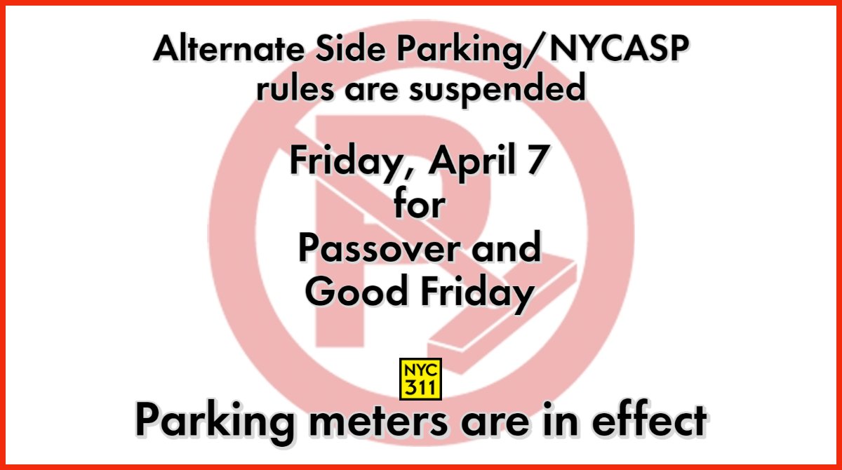 New York City 311 on Twitter "NYCASP Street Cleaning/Alternate Side