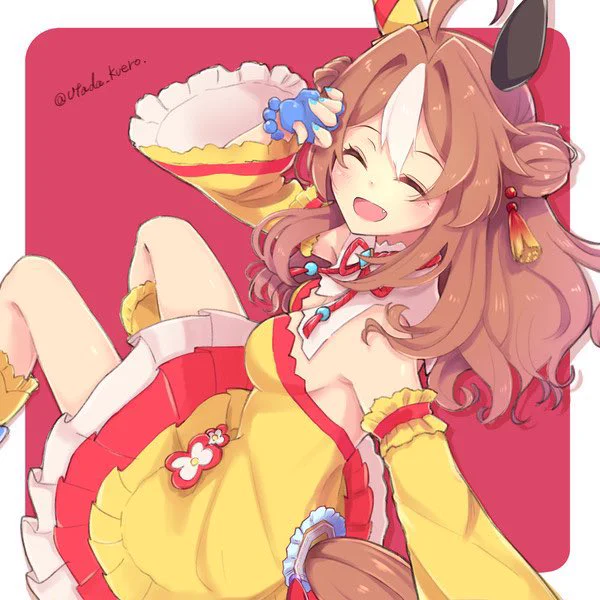 #これでフォロワーさんが増えましたコパノリッキーちゃんです最近お迎えできたので、育成が楽しいです〜! 