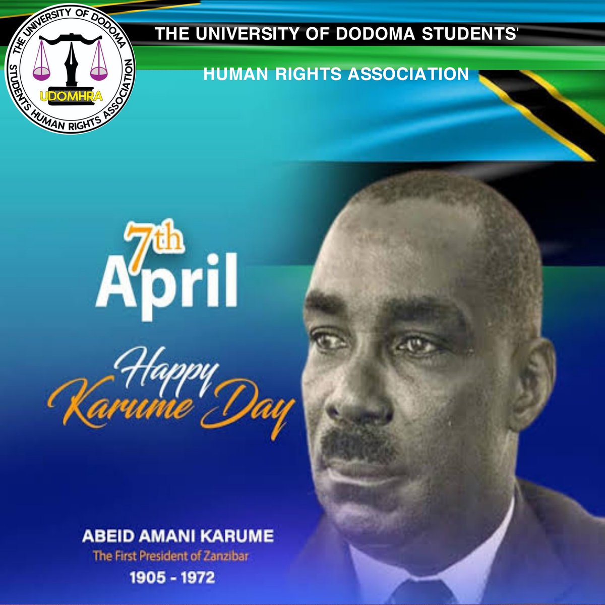 UDOMHRA's tweet photo. Happy Karume Day!
@HengaAnna @AnnaHolmstromTZ @humanrightstz @TitoMagoti https://t.co/QLZ2Ulu8cS