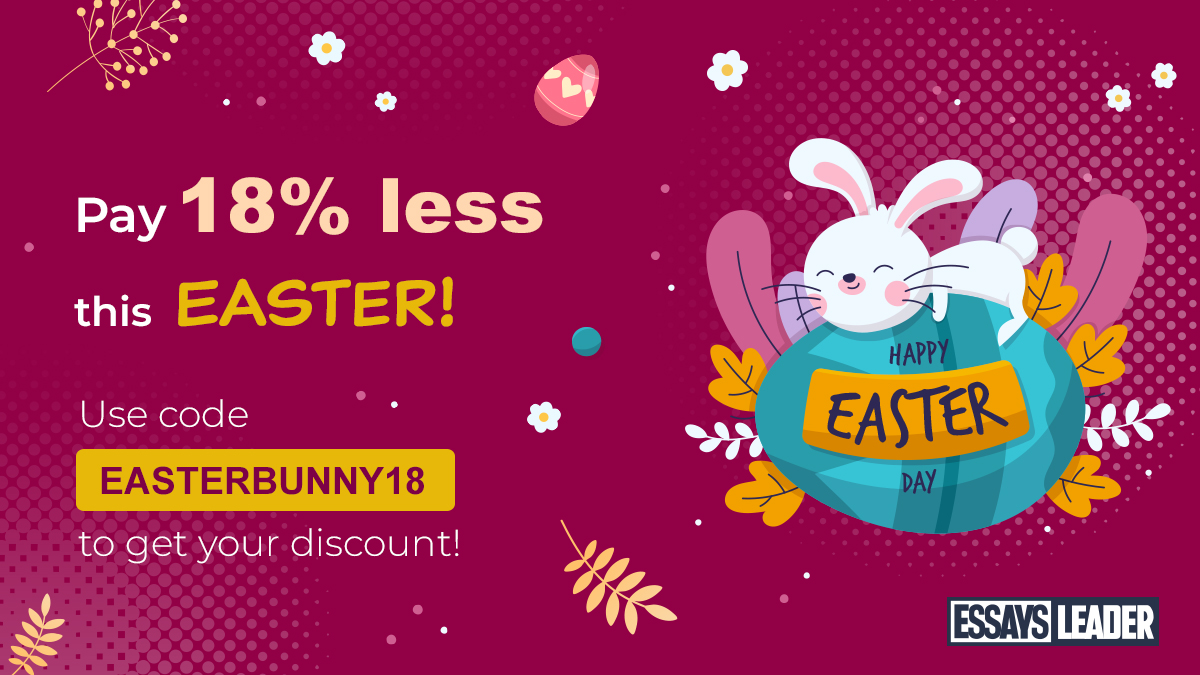 EssaysLeader's tweet photo. This Easter we want you to pay less! Use code EASTERBUNNY18 to get your discount! https://t.co/1IWBvdfXe0 #holiday #discount #present #essayorder https://t.co/MsF4zQCYbY