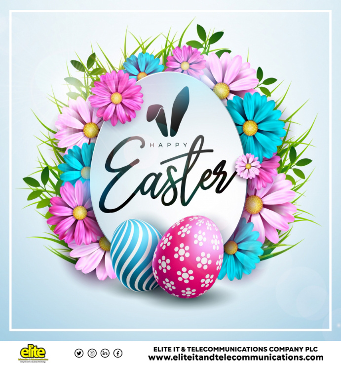 Elite_IT_PLC's tweet photo. The spirit of Easter is all about hope, love, and joyful living. May you have a blessed day! https://t.co/6u51vvqMpW