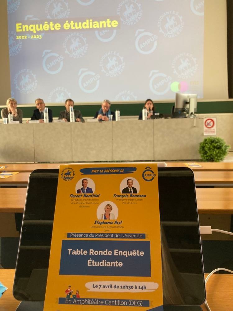 [Table Ronde #EnquetteEtudiante]

⭐🔷️<a href="/OCampus_Orleans/">ÔCampus</a> présente son enquête étudiante en compagnie de 3 éluEs: <a href="/FMontillot/">Florent Montillot</a>, <a href="/stephanie_rist/">Stéphanie RIST</a> et <a href="/fbonneau/">François Bonneau</a>.

L'occasion de centrer le débat autour de la #précaritéétudiante et des problématiques que vivent les #jeunes aujourd'hui.👊