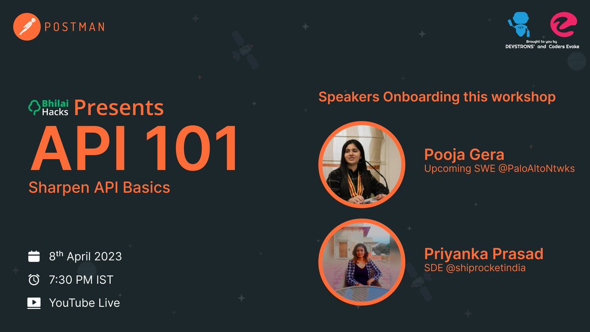 bhilaihacks's tweet image. New to APIs? Join the #Womenintech panel at #APIWeek for API 101 session! Learn the basics of APIs and how they&apos;re transforming the tech industry 🚀

Will be live on youtube.com/live/5jdfJVUFx…

Let&apos;s empower more women to become API experts! 👩‍💻

#PostmanStudent @getpostman 🧡