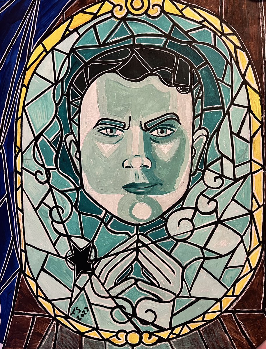 TayPaintings's tweet photo. @dimension20show here’s some art of brennen lee mulligan as the magic mirror in neverafter https://t.co/Smps9GcgWI