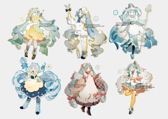 #雪ミク2024 #snowmiku2024 完成しました!候補全員です!! 