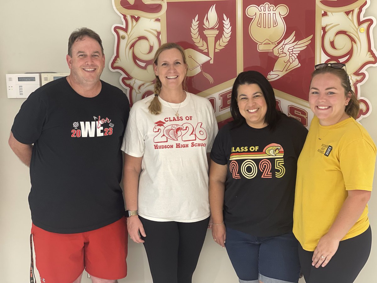 Happy AP week to the best team! ❤️💛🐍Thank you for all you do each day for our students, staff, and families! ⁦<a href="/MsJuliaHHS/">Gina Julia</a>⁩ ⁦<a href="/EdinaMercurio/">Edina Mercurio</a>⁩ ⁦<a href="/HHSRogers/">Mike Rogers</a>⁩ ⁦<a href="/CoachPingley/">HHS-AP_Pingley</a>⁩ ⁦<a href="/hhscobras/">Hudson High School</a>⁩ #ThisIsHome #BuildingExcellence