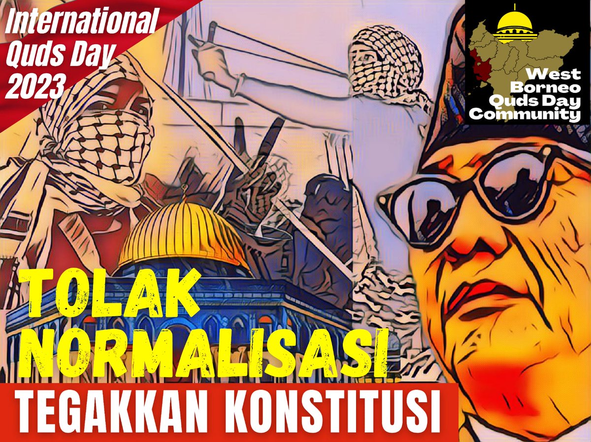 MARI BERGABUNG

International Quds Day 2023
Jumat 14 April 2023 Aksi ke Jalan di setiap Wilayah dan Daerah di seluruh Nusantara.
#HariAlQuds2023 

Tolak Normalisasi
Tegakkan Konstitusi

Medeka Indonesia
Merdeka Palestina
Jayalah Indonesia
Jayalah Palestina